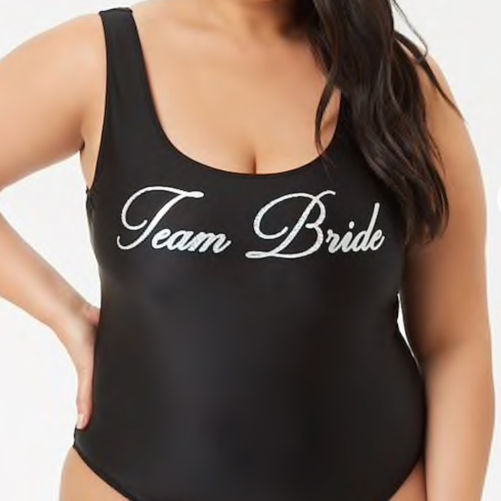 Forever 21 one piece body suit team bride